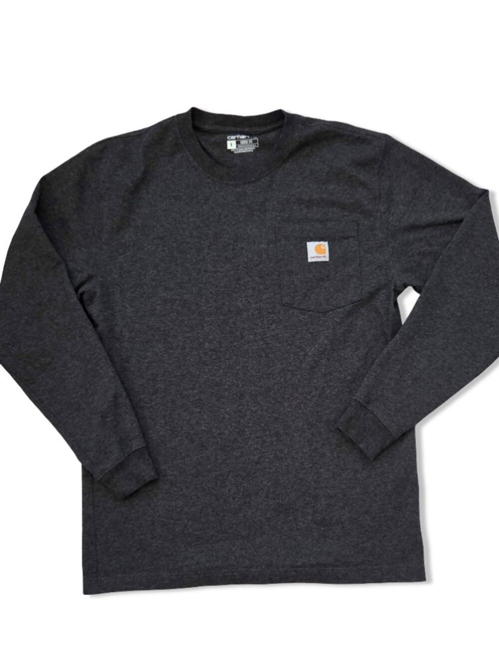 Carhartt Men's Loose Fit Pocket Tee Small Gray Crewneck Utility Workwear